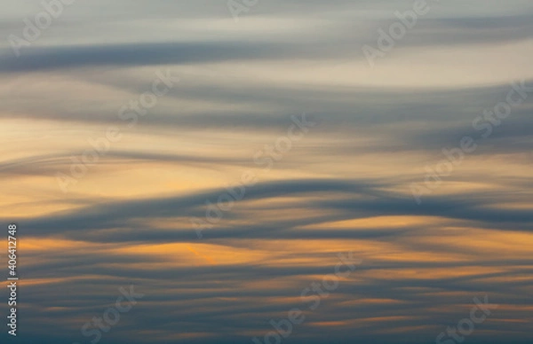 Obraz Wavy clouds before sunrise