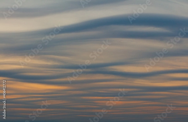 Obraz Wavy clouds before sunrise