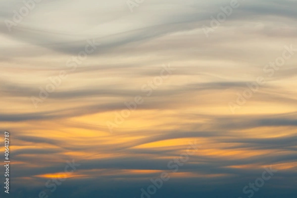 Obraz Wavy clouds before sunrise