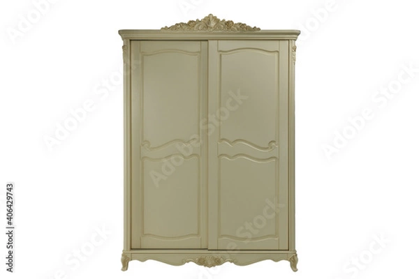 Obraz large beige wardrobe with two doors