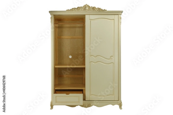 Obraz large beige wardrobe with two doors