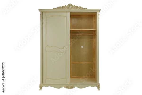 Obraz large beige wardrobe with two doors
