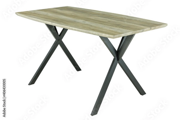 Obraz large light table on black legs