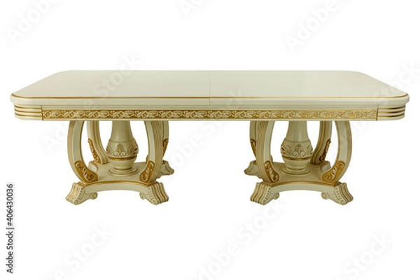 Obraz large beige table on white background