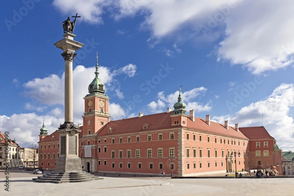 Obraz Zabytki Polski. Warszawski Plac Zamkowy. Pomnik króla Zygmunta