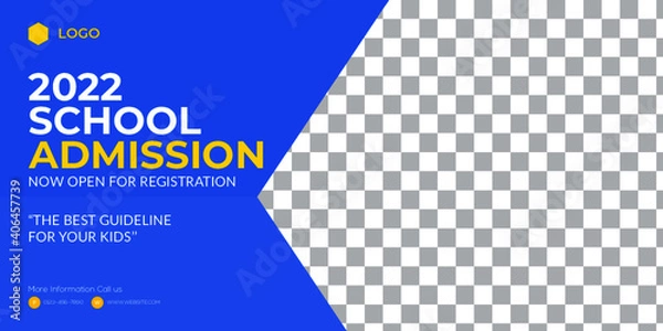 Obraz School admission social media post template design