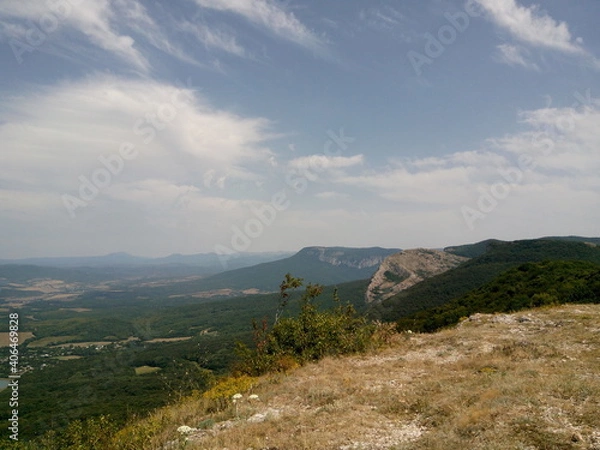 Fototapeta landscape with sky and clouds