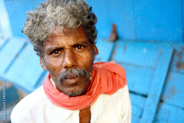 Obraz Indian senior man looking at the camera.