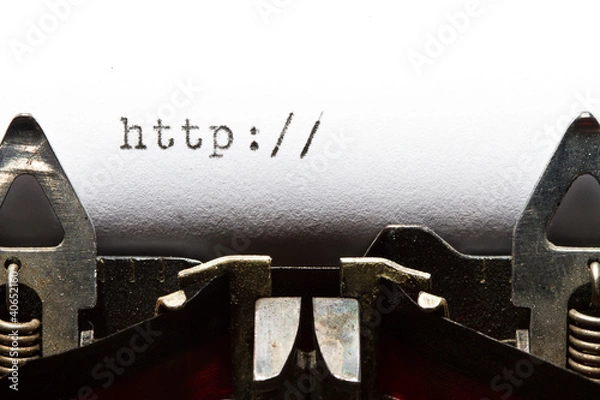 Obraz typewriter with text http