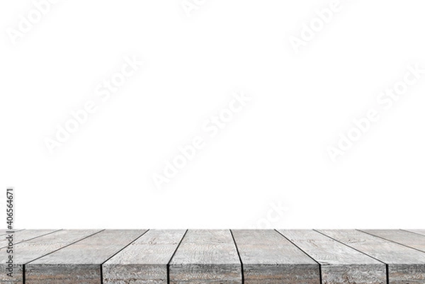 Fototapeta Empty wooden table  on wood background, used for display your products.