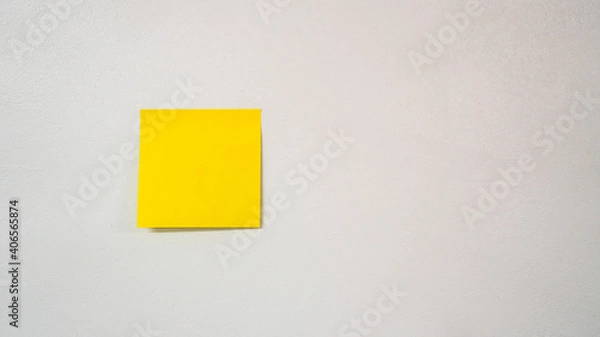 Obraz yellow sticky note on wall