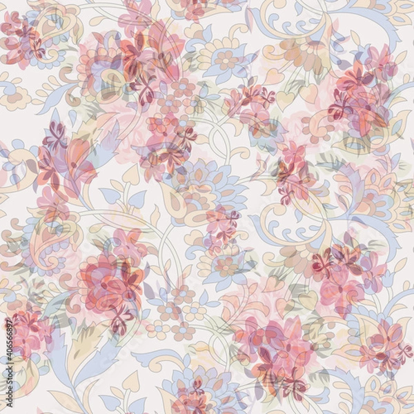 Fototapeta abstract digital flower design pattern on     backgorund1ok