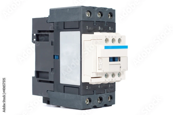 Obraz 3 phase contactor isolated on white background