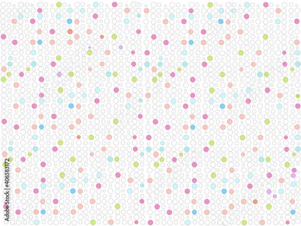 Obraz ドットで描かれた背景　点描　水玉　点々