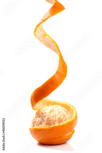 Obraz orange peel isolated on white