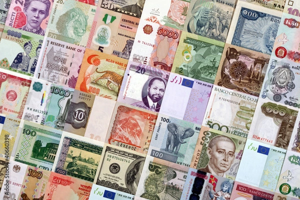 Obraz Money from different countries