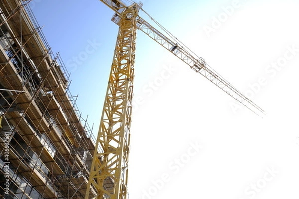 Obraz construction site with Tower cranes
