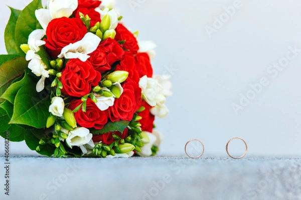 Obraz bouquet of roses on the table