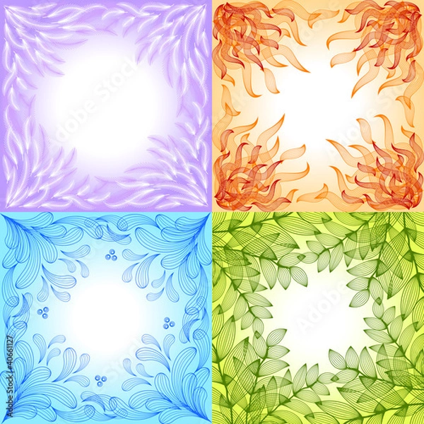 Obraz Set of 4 backgrounds
