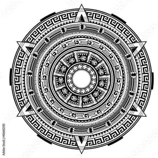Obraz Mayan ethnic tattoo style