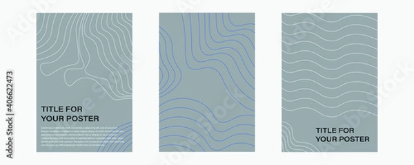 Fototapeta Vector set of abstract creative backgrounds in minimal trendy style with copy space for text and photo - design templates for social media stories and bloggers - simple, stylish and minimal designs