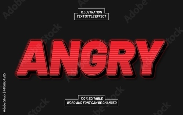 Fototapeta Angry Text Style Effect