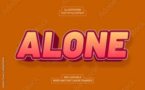 Fototapeta Alone Text Style Effect