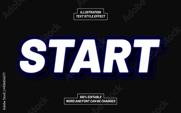Fototapeta Start Text Style Effect
