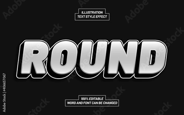 Fototapeta Round Text Style Effect