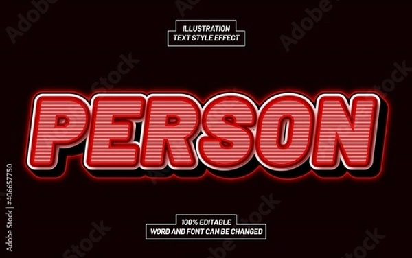 Fototapeta Person 3D Bold Text Style Effect