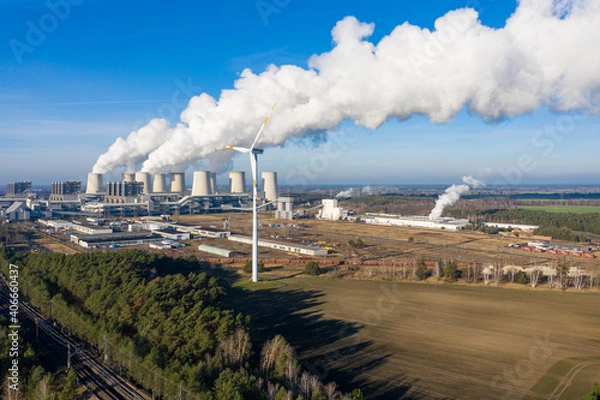 Fototapeta Braunkohle Kraftwerk 