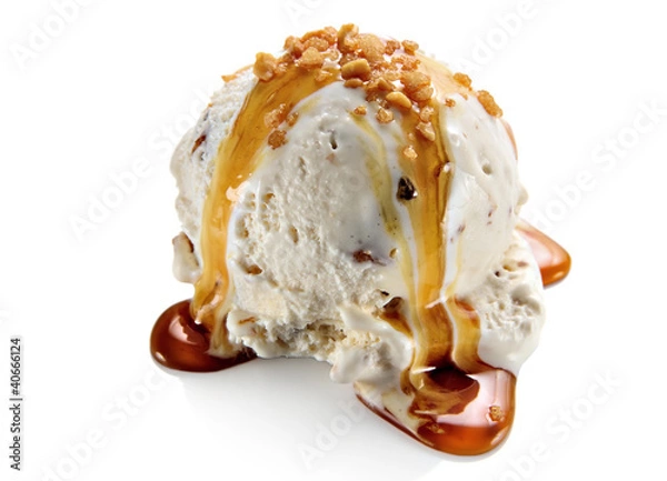 Fototapeta Lody z syropem karmelowym