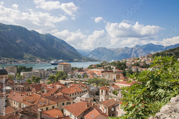 Obraz Kotor in a beautiful summer day, Montenegro.Beautiful nature mountains landscape. 
