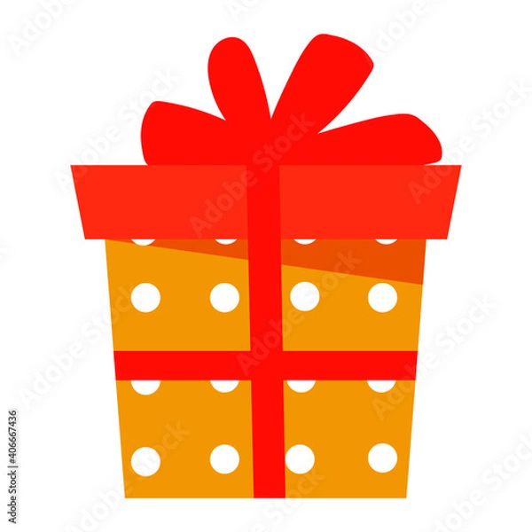 Fototapeta Gift box with bows and ribbons. Vector illustration. gift box birthday present with different pattern. vector illustration 10 eps