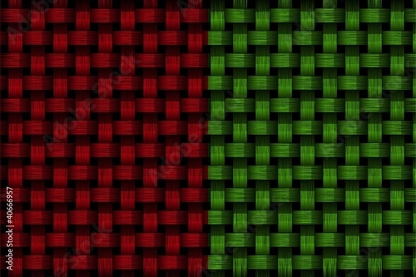 Fototapeta tressage vert rouge