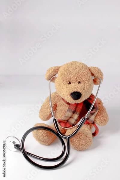 Fototapeta Teddy hat Stethoskop