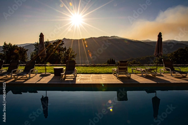 Obraz sunset in the park