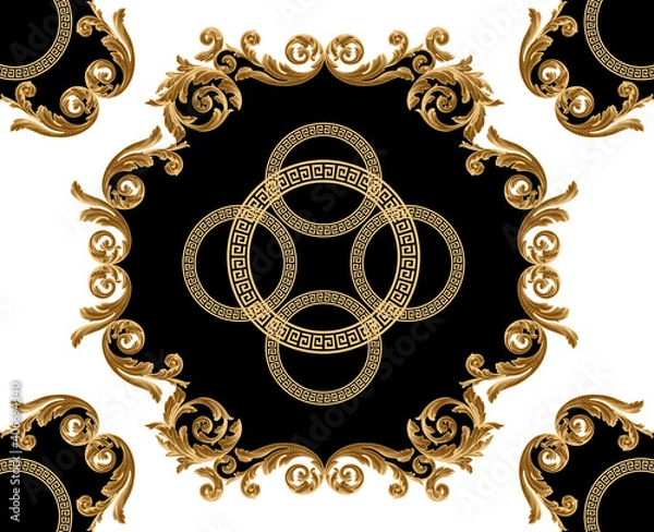 Obraz modern baroquewith greek design seamless pattern