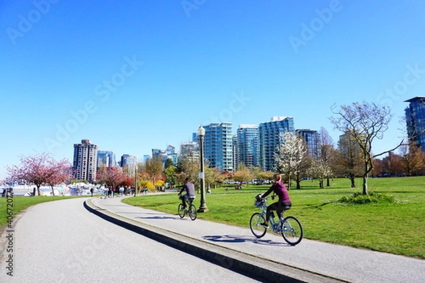 Obraz カナダスタンレーパークのサイクリングロード