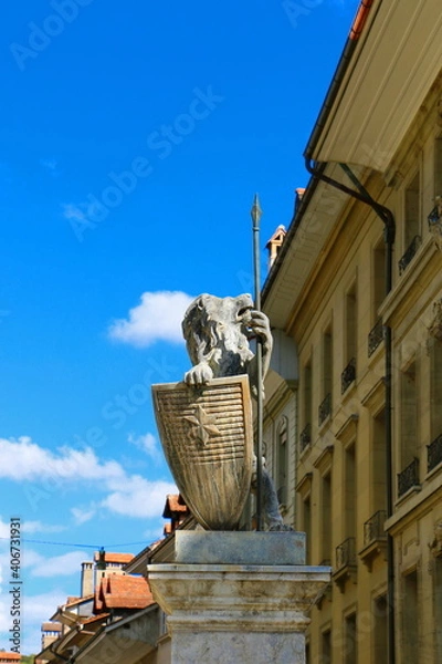 Obraz The lion with a shield