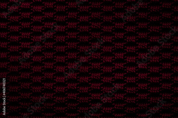 Fototapeta Dark red knitted fabric background texture
