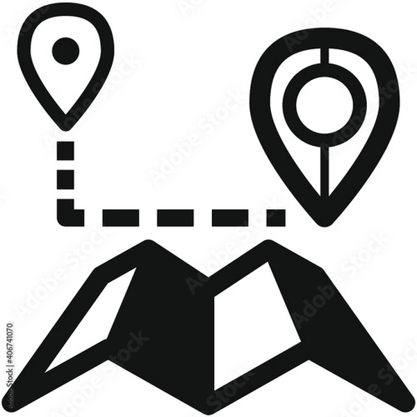 Obraz Picto carte localisation géolocalisation orientation itinéraire