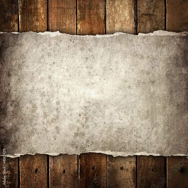 Obraz papier na tle drewna