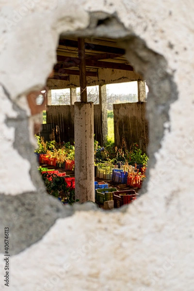 Obraz Through the wole in the wall