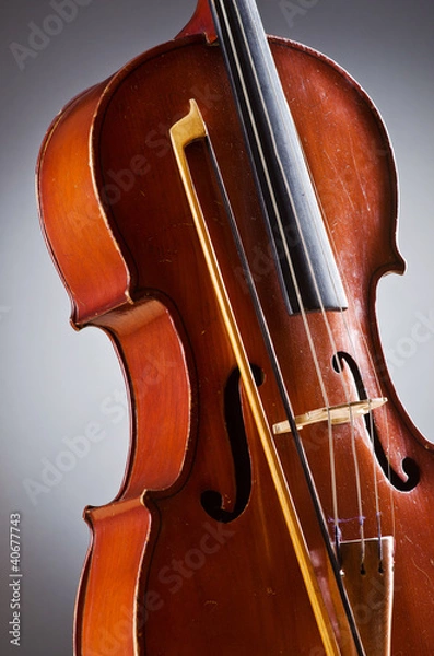 Obraz Music Cello in the dark room