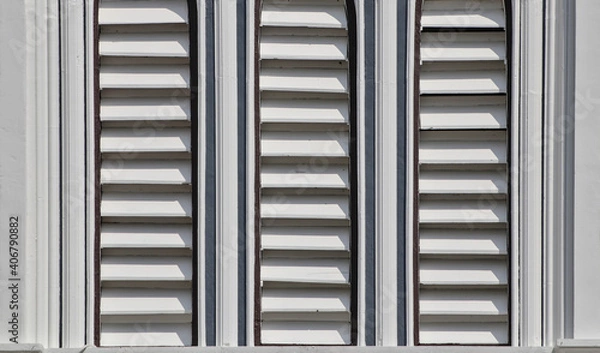 Fototapeta The vent has sunlight across. There are patterns of light and shadow.