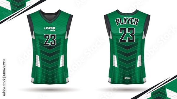 Obraz Basketball shirt design, front and back