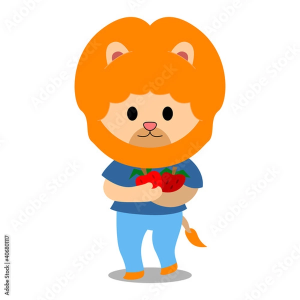 Obraz fruit - Daily fun activities. funny character Vector illustration