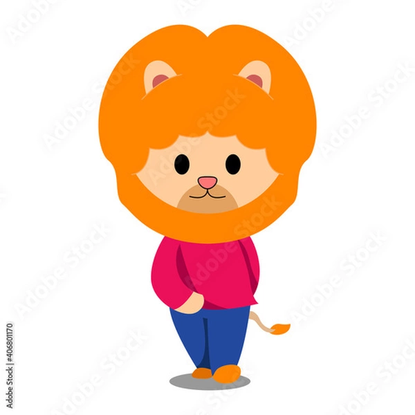 Obraz walk - Daily fun activities. funny character Vector illustration
