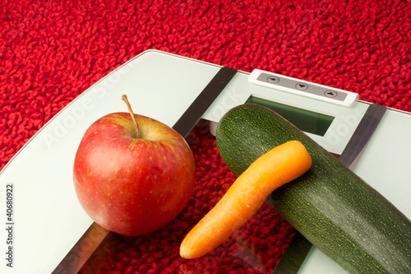 Obraz Vegetables on a scale